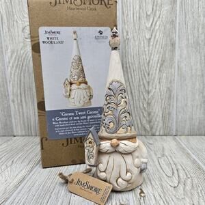 Jim Shore Heartwood Creek White Woodland Gnome Tweet Figurine Birdhouse 6008866